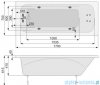 Poolspa Wanna prostokątna KLIO 170x70 + nogi PWPA410ZN000000
